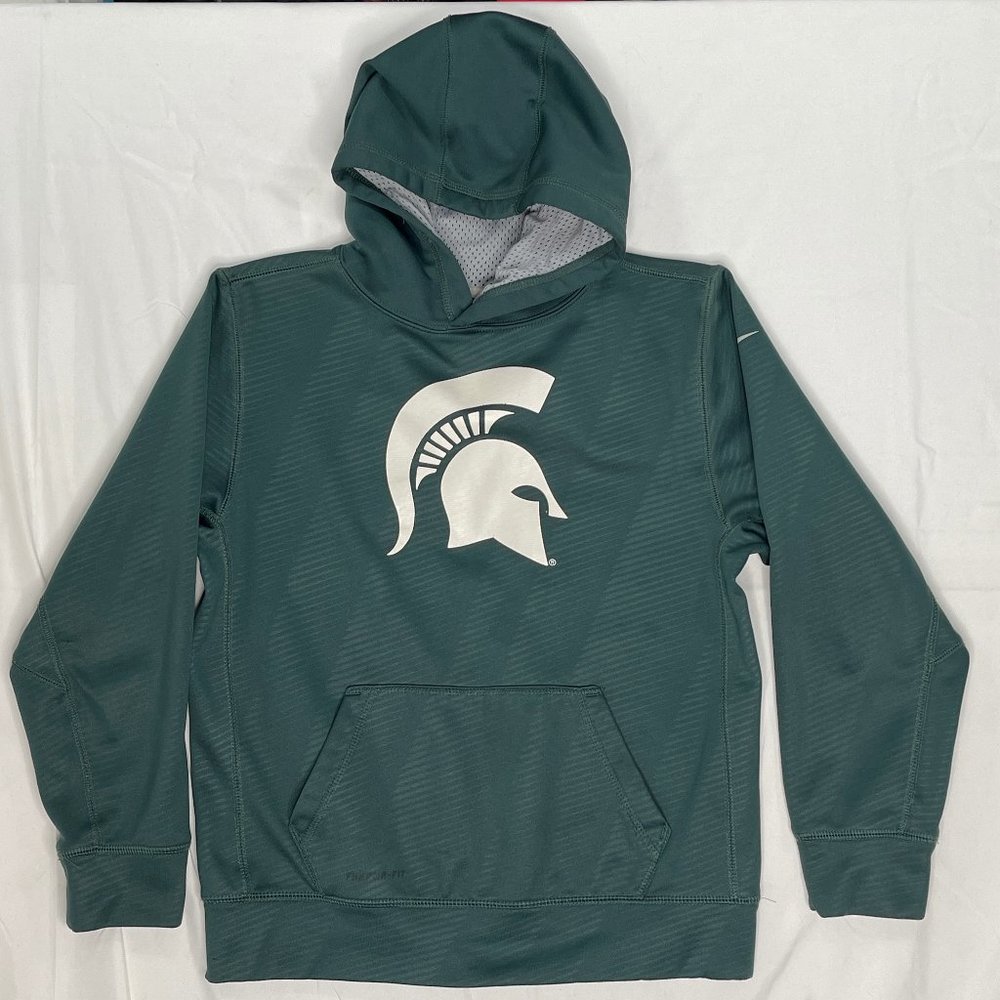 Women's Nike Fleece Lined Hoodie Size Large Michigan State Spartans Polyester